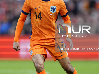 Tijjani Reijnders Central Midfield of Netherland and AC Milan during the international friendly match between Netherlands and Iceland at De...