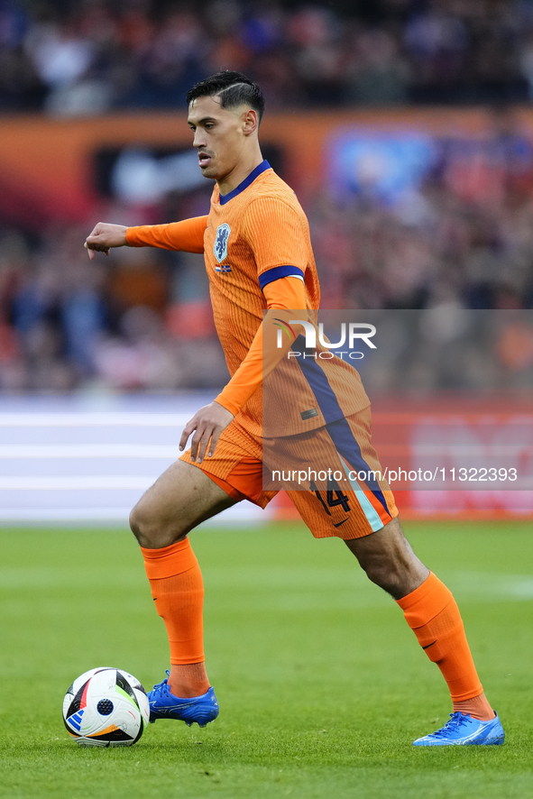 Tijjani Reijnders Central Midfield of Netherland and AC Milan during the international friendly match between Netherlands and Iceland at De...