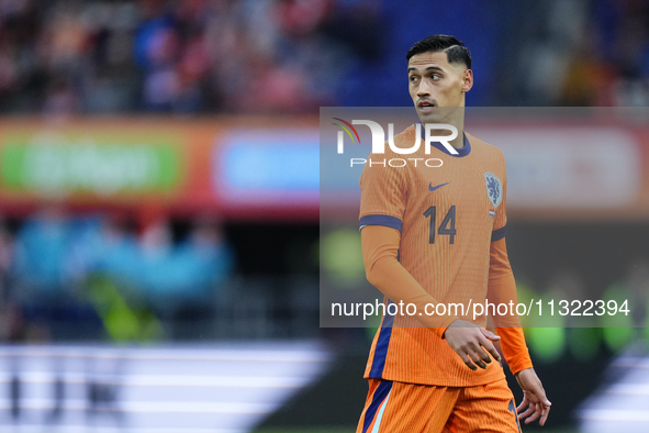 Tijjani Reijnders Central Midfield of Netherland and AC Milan during the international friendly match between Netherlands and Iceland at De...