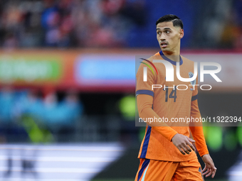 Tijjani Reijnders Central Midfield of Netherland and AC Milan during the international friendly match between Netherlands and Iceland at De...