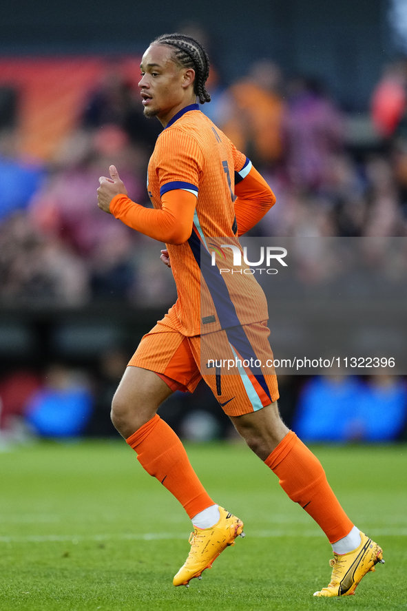 Xavi Simons Attacking Midfield of Netherland and RB Leipzig during the international friendly match between Netherlands and Iceland at De Ku...