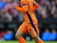 Xavi Simons Attacking Midfield of Netherland and RB Leipzig during the international friendly match between Netherlands and Iceland at De Ku...