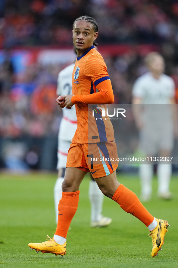 Xavi Simons Attacking Midfield of Netherland and RB Leipzig during the international friendly match between Netherlands and Iceland at De Ku...