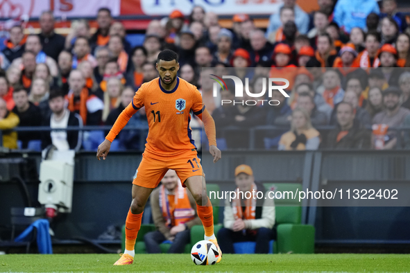 Cody Gakpo Left Winger of Netherland and Liverpool FC during the international friendly match between Netherlands and Iceland at De Kuip on...