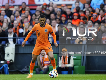 Cody Gakpo Left Winger of Netherland and Liverpool FC during the international friendly match between Netherlands and Iceland at De Kuip on...