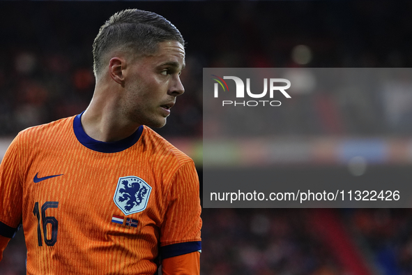 Joey Veerman Central Midfield of Netherland and PSV Eindhoven during the international friendly match between Netherlands and Iceland at De...