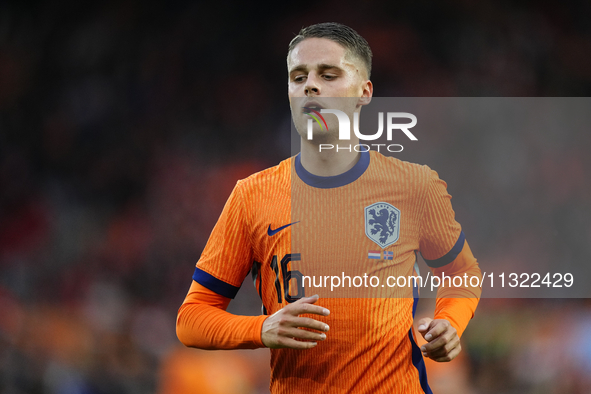 Joey Veerman Central Midfield of Netherland and PSV Eindhoven during the international friendly match between Netherlands and Iceland at De...