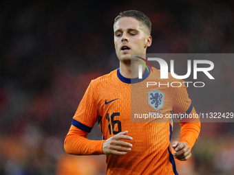 Joey Veerman Central Midfield of Netherland and PSV Eindhoven during the international friendly match between Netherlands and Iceland at De...