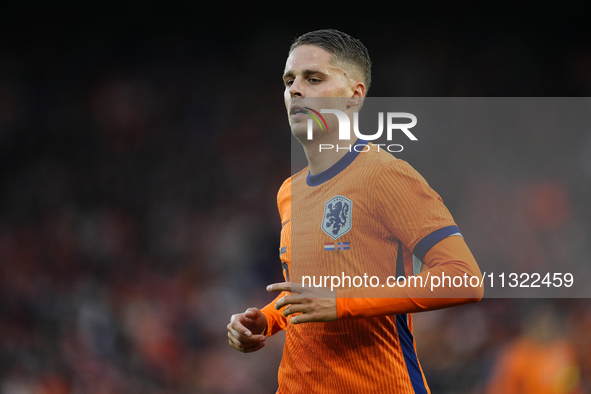 Joey Veerman Central Midfield of Netherland and PSV Eindhoven during the international friendly match between Netherlands and Iceland at De...