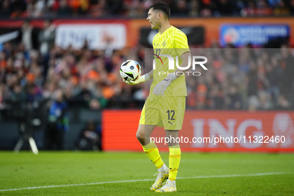 Hakon Rafn Valdimarsson Goalkeeper of Iceland and Brentford FC during the international friendly match between Netherlands and Iceland at De...