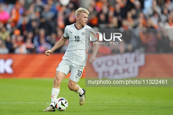 Hakon Arnar Haraldsson Left Winger of Iceland and LOSC Lille during the international friendly match between Netherlands and Iceland at De K...