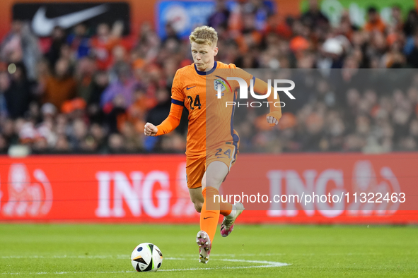 Jerdy Schouten Defensive Midfield of Netherland and PSV Eindhoven during the international friendly match between Netherlands and Iceland at...