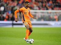 Denzel Dumfries Right Midfield of Netherland and Inter Milan during the international friendly match between Netherlands and Iceland at De K...