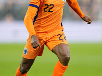 Denzel Dumfries Right Midfield of Netherland and Inter Milan during the international friendly match between Netherlands and Iceland at De K...