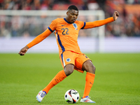 Denzel Dumfries Right Midfield of Netherland and Inter Milan during the international friendly match between Netherlands and Iceland at De K...