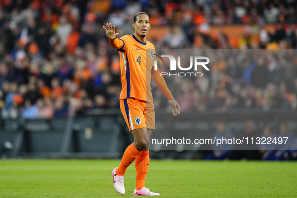 Virgil van Dijk Centre-Back of Netherland and Liverpool FC during the international friendly match between Netherlands and Iceland at De Kui...