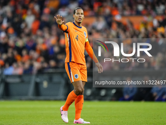 Virgil van Dijk Centre-Back of Netherland and Liverpool FC during the international friendly match between Netherlands and Iceland at De Kui...