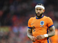 Memphis Depay Centre-Forward of Netherland and Atletico de Madrid during the international friendly match between Netherlands and Iceland at...