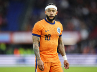 Memphis Depay Centre-Forward of Netherland and Atletico de Madrid during the international friendly match between Netherlands and Iceland at...