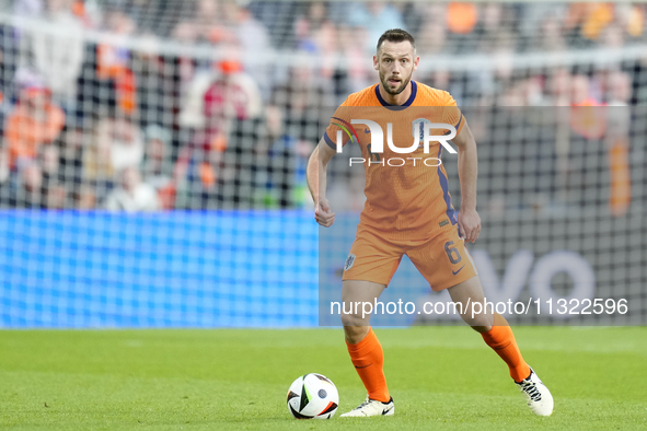 Stefan de Vrij Centre-Back of Netherland and Inter Milan during the international friendly match between Netherlands and Iceland at De Kuip...