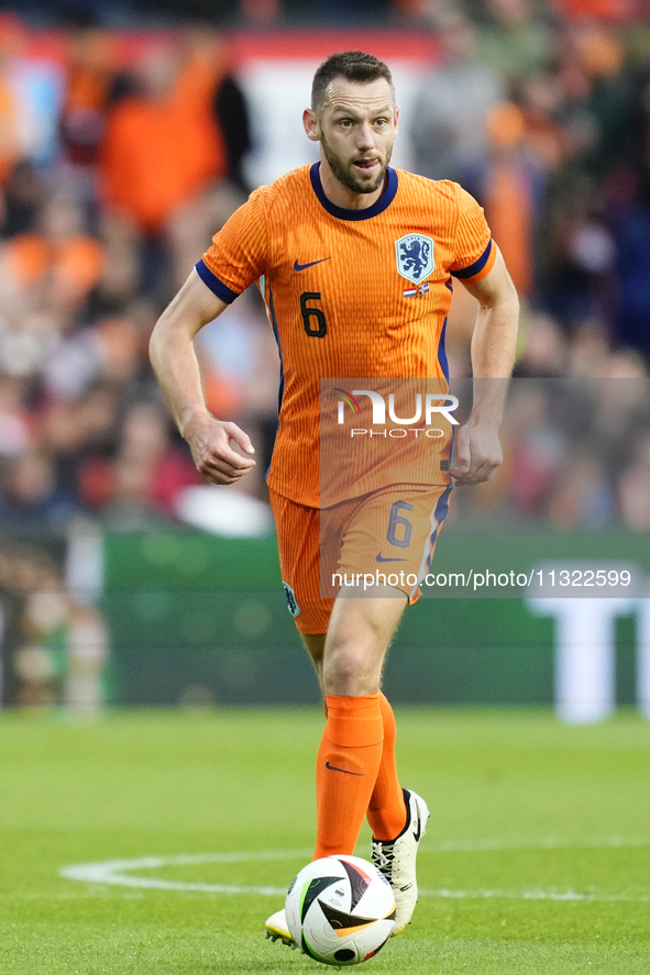 Stefan de Vrij Centre-Back of Netherland and Inter Milan during the international friendly match between Netherlands and Iceland at De Kuip...