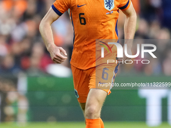 Stefan de Vrij Centre-Back of Netherland and Inter Milan during the international friendly match between Netherlands and Iceland at De Kuip...