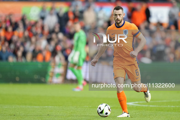 Stefan de Vrij Centre-Back of Netherland and Inter Milan during the international friendly match between Netherlands and Iceland at De Kuip...