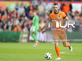 Stefan de Vrij Centre-Back of Netherland and Inter Milan during the international friendly match between Netherlands and Iceland at De Kuip...