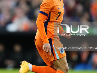 Xavi Simons Attacking Midfield of Netherland and RB Leipzig during the international friendly match between Netherlands and Iceland at De Ku...