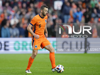 Stefan de Vrij Centre-Back of Netherland and Inter Milan during the international friendly match between Netherlands and Iceland at De Kuip...