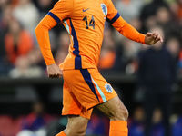 Tijjani Reijnders Central Midfield of Netherland and AC Milan controls the ball during the international friendly match between Netherlands...