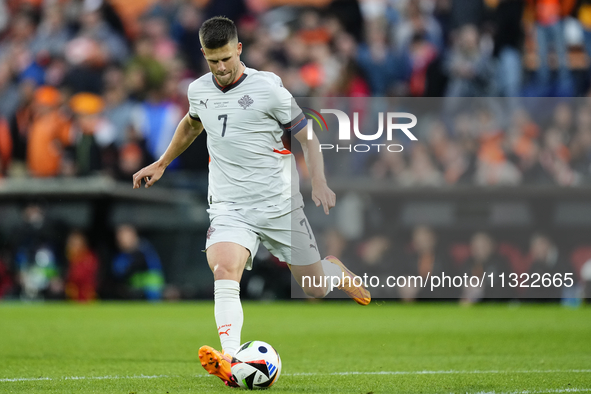 Johann Berg Gudmundsson Right Winger of Iceland and Burnley FC during the international friendly match between Netherlands and Iceland at De...