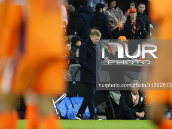 Ronald Koeman head coach of Netherland reacts during the international friendly match between Netherlands and Iceland at De Kuip on June 10,...