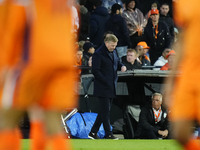 Ronald Koeman head coach of Netherland reacts during the international friendly match between Netherlands and Iceland at De Kuip on June 10,...