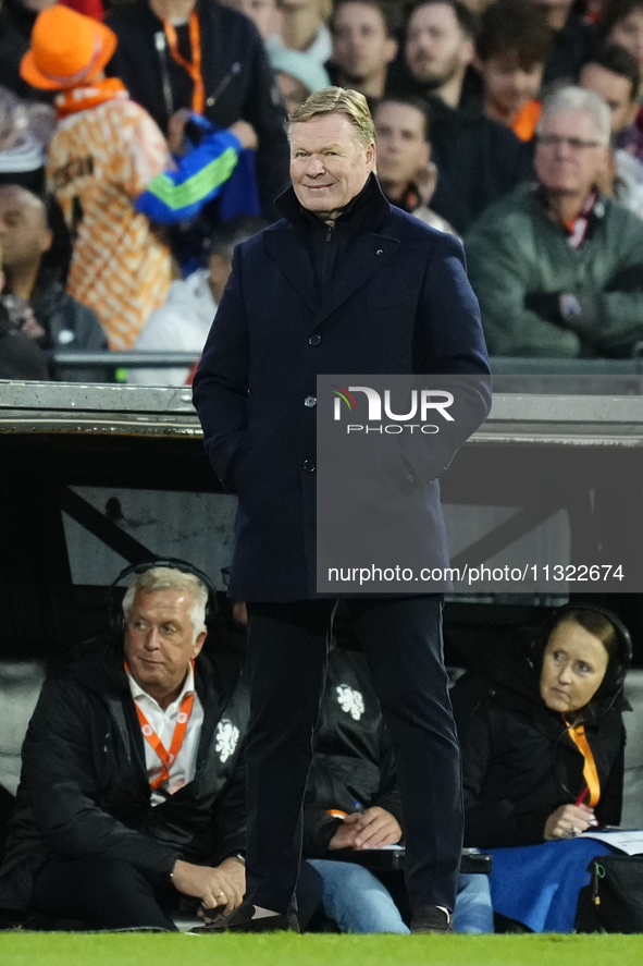 Ronald Koeman head coach of Netherland during the international friendly match between Netherlands and Iceland at De Kuip on June 10, 2024 i...