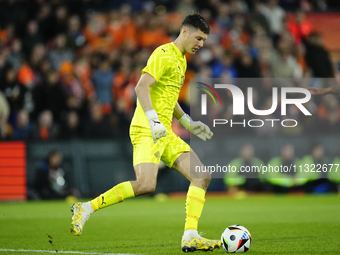 Hakon Rafn Valdimarsson Goalkeeper of Iceland and Brentford FC during the international friendly match between Netherlands and Iceland at De...