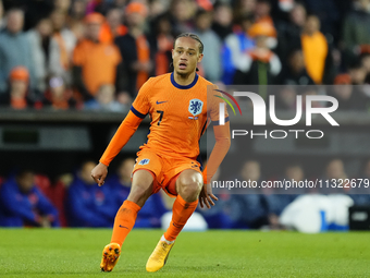 Xavi Simons Attacking Midfield of Netherland and RB Leipzig during the international friendly match between Netherlands and Iceland at De Ku...