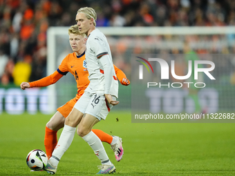 Stefan Teitur Thordarson Central Midfield of Iceland and Silkeborg IF during the international friendly match between Netherlands and Icelan...