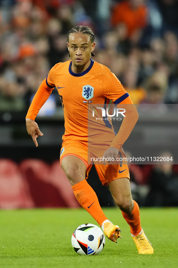 Xavi Simons Attacking Midfield of Netherland and RB Leipzig during the international friendly match between Netherlands and Iceland at De Ku...