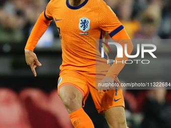 Xavi Simons Attacking Midfield of Netherland and RB Leipzig during the international friendly match between Netherlands and Iceland at De Ku...