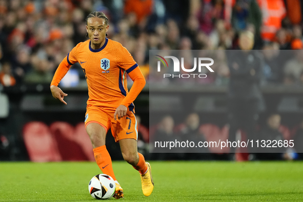 Xavi Simons Attacking Midfield of Netherland and RB Leipzig during the international friendly match between Netherlands and Iceland at De Ku...