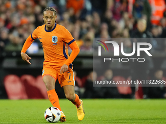 Xavi Simons Attacking Midfield of Netherland and RB Leipzig during the international friendly match between Netherlands and Iceland at De Ku...