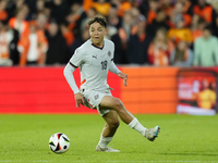 Mikael Anderson Left Winger of Iceland and Aarhus GF during the international friendly match between Netherlands and Iceland at De Kuip on J...