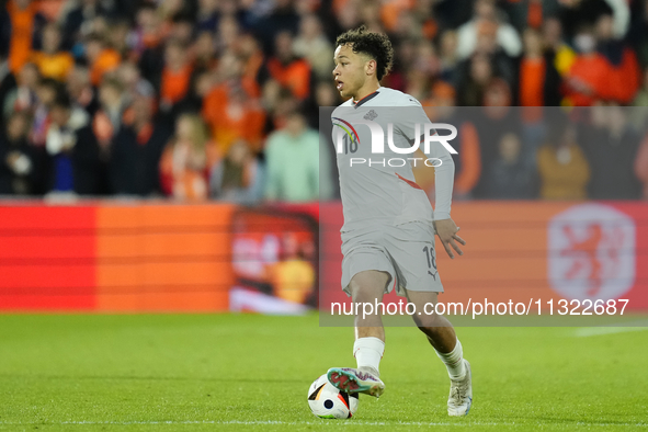 Mikael Anderson Left Winger of Iceland and Aarhus GF during the international friendly match between Netherlands and Iceland at De Kuip on J...