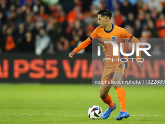 Tijjani Reijnders Central Midfield of Netherland and AC Milan during the international friendly match between Netherlands and Iceland at De...