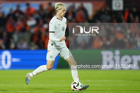 Stefan Teitur Thordarson Central Midfield of Iceland and Silkeborg IF during the international friendly match between Netherlands and Icelan...