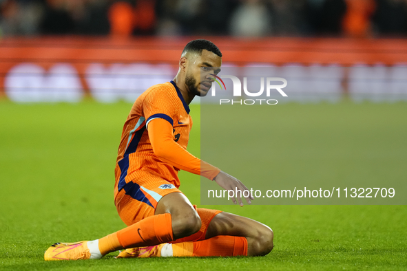 Cody Gakpo Left Winger of Netherland and Liverpool FC during the international friendly match between Netherlands and Iceland at De Kuip on...