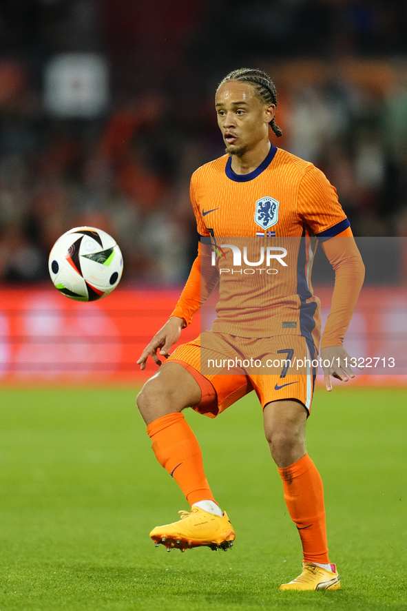 Xavi Simons Attacking Midfield of Netherland and RB Leipzig during the international friendly match between Netherlands and Iceland at De Ku...