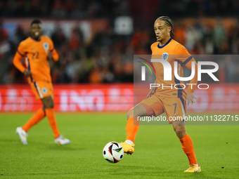 Xavi Simons Attacking Midfield of Netherland and RB Leipzig during the international friendly match between Netherlands and Iceland at De Ku...