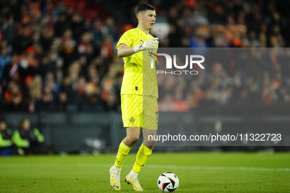 Hakon Rafn Valdimarsson Goalkeeper of Iceland and Brentford FC during the international friendly match between Netherlands and Iceland at De...